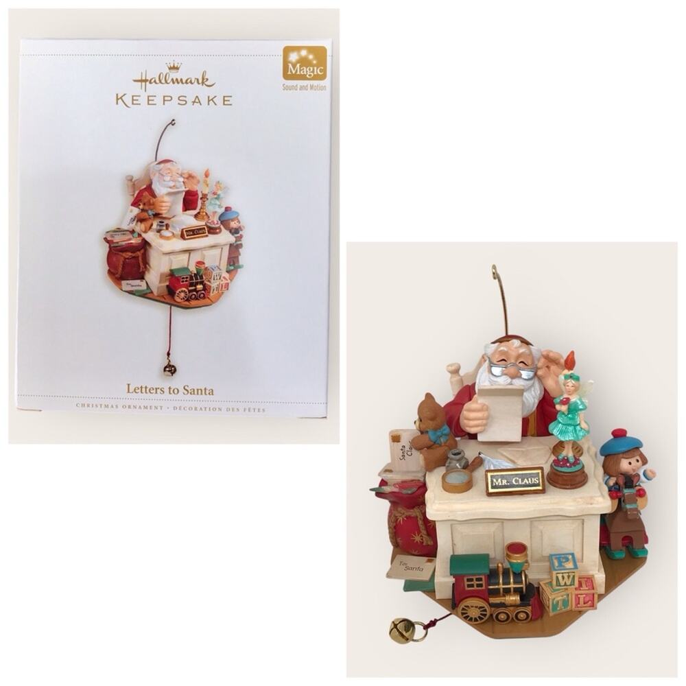 Hallmark NWT Talking Letters to Santa Claus Magic Christmas Ornament 2006